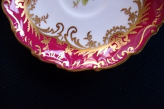 COALPORT SANDRINGHAM MAROON-  DEMI CUP & SAUCER   .....   https://www.jaapiesfinechinastore.com