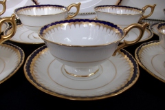 COALPORT SPEARPOINT COBALT 3991A- CUP & SAUCER   .....   https://www.jaapiesfinechinastore.com