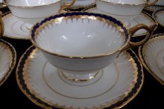 COALPORT SPEARPOINT COBALT 3991A- CUP & SAUCER   .....   http://jaapiesfinechinastore.com