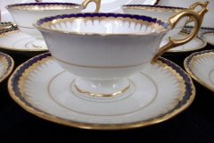 COALPORT SPEARPOINT COBALT 3991A- CUP & SAUCER   .....   http://jaapiesfinechinastore.com