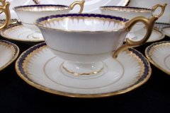 COALPORT SPEARPOINT COBALT 3991A- CUP & SAUCER   .....   http://jaapiesfinechinastore.com