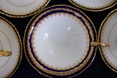 COALPORT SPEARPOINT COBALT 3991A- CUP & SAUCER   .....   http://jaapiesfinechinastore.com