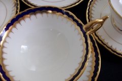 COALPORT SPEARPOINT COBALT 3991A- CUP & SAUCER   .....   http://jaapiesfinechinastore.com