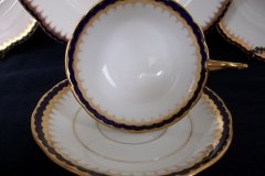 COALPORT SPEARPOINT COBALT 3991A- CUP & SAUCER   .....   http://jaapiesfinechinastore.com