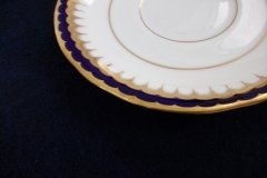 COALPORT SPEARPOINT COBALT 3991A- CUP & SAUCER   .....   http://jaapiesfinechinastore.com
