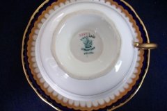 COALPORT SPEARPOINT COBALT 3991A- CUP & SAUCER   .....   http://jaapiesfinechinastore.com