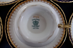 COALPORT SPEARPOINT COBALT 3991A- CUP & SAUCER   .....   https://www.jaapiesfinechinastore.com