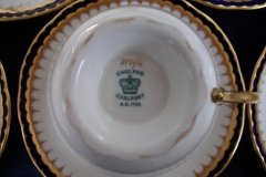 COALPORT SPEARPOINT COBALT 3991A- CUP & SAUCER   .....   http://jaapiesfinechinastore.com