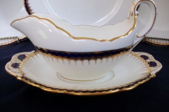 COALPORT SPEARPOINT 850- GRAVY BOAT & UNDERPLATE   .....   https://www.jaapiesfinechinastore.com