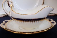 COALPORT SPEARPOINT 850- GRAVY BOAT & UNDERPLATE   .....   http://jaapiesfinechinastore.com