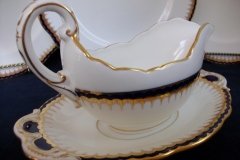 COALPORT SPEARPOINT 850- GRAVY BOAT & UNDERPLATE   .....   http://jaapiesfinechinastore.com