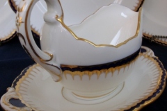 COALPORT SPEARPOINT 850- GRAVY BOAT & UNDERPLATE   .....   https://www.jaapiesfinechinastore.com