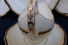 COALPORT SPEARPOINT 850- GRAVY BOAT & UNDERPLATE   .....   https://www.jaapiesfinechinastore.com