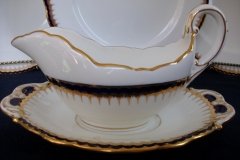 COALPORT SPEARPOINT 850- GRAVY BOAT & UNDERPLATE   .....   http://jaapiesfinechinastore.com