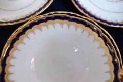 COALPORT SPEARPOINT COBALT 3991A- SOUP BOWL & SAUCER   .....   https://www.jaapiesfinechinastore.com