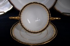 COALPORT SPEARPOINT COBALT 3991A- SOUP BOWL & SAUCER   .....   http://jaapiesfinechinastore.com