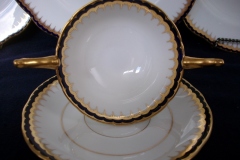 COALPORT SPEARPOINT COBALT 3991A- SOUP BOWL & SAUCER   .....   https://www.jaapiesfinechinastore.com