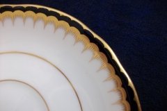COALPORT SPEARPOINT COBALT 3991A- SOUP BOWL & SAUCER   .....   http://jaapiesfinechinastore.com