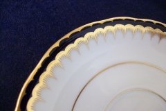 COALPORT SPEARPOINT COBALT 3991A- SOUP BOWL & SAUCER   .....   http://jaapiesfinechinastore.com