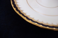 COALPORT SPEARPOINT COBALT 3991A- SOUP BOWL & SAUCER   .....   https://www.jaapiesfinechinastore.com