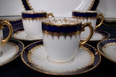 COALPORT SPEARPOINT COBALT 6143- DEMI CUP & SAUCER ..... http://jaapiesfinechinastore.com