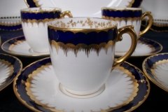 COALPORT SPEARPOINT COBALT 6143- DEMI CUP & SAUCER ..... http://jaapiesfinechinastore.com