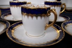 COALPORT SPEARPOINT COBALT 6143- DEMI CUP & SAUCER ..... http://jaapiesfinechinastore.com