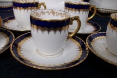 COALPORT SPEARPOINT COBALT 6143- DEMI CUP & SAUCER ..... http://jaapiesfinechinastore.com