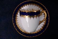 COALPORT SPEARPOINT COBALT 6143- DEMI CUP & SAUCER ..... https://www.jaapiesfinechinastore.com