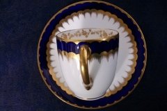 COALPORT SPEARPOINT COBALT 6143- DEMI CUP & SAUCER ..... http://jaapiesfinechinastore.com