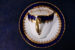 COALPORT SPEARPOINT COBALT 6143- DEMI CUP & SAUCER ..... https://www.jaapiesfinechinastore.com