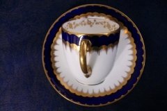 COALPORT SPEARPOINT COBALT 6143- DEMI CUP & SAUCER ..... http://jaapiesfinechinastore.com
