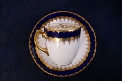 COALPORT SPEARPOINT COBALT 6143- DEMI CUP & SAUCER ..... http://jaapiesfinechinastore.com
