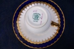 COALPORT SPEARPOINT COBALT 6143- DEMI CUP & SAUCER ..... http://jaapiesfinechinastore.com