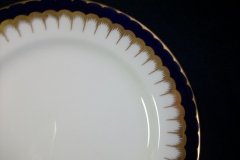 COALPORT SPEARPOINT COBALT 6143- SMOOTH- DESSERT/PIE PLATE 6 3/4"  ..... http://jaapiesfinechinastore.com