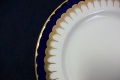 COALPORT SPEARPOINT COBALT 6143- SMOOTH- DESSERT/PIE PLATE 6 3/4"  ..... http://jaapiesfinechinastore.com