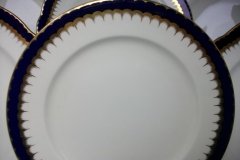 COALPORT SPEARPOINT COBALT 6143  SMOOTH- DINNER PLATE  10  1/4"  ..... http://jaapiesfinechinastore.com