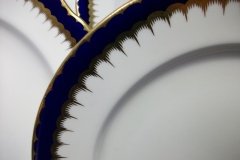 COALPORT SPEARPOINT COBALT 6143  SMOOTH- DINNER PLATE  10  1/4"  ..... http://jaapiesfinechinastore.com