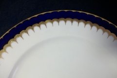 COALPORT SPEARPOINT COBALT 6143  SMOOTH- DINNER PLATE  10  1/4"  ..... http://jaapiesfinechinastore.com