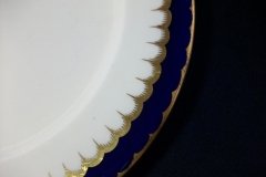 COALPORT SPEARPOINT COBALT 6143  SMOOTH- DINNER PLATE  10  1/4"  ..... http://jaapiesfinechinastore.com