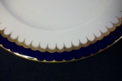 COALPORT SPEARPOINT COBALT 6143  SMOOTH- DINNER PLATE  10  1/4"  ..... http://jaapiesfinechinastore.com