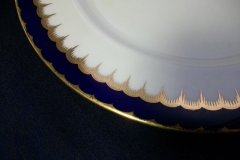 COALPORT SPEARPOINT COBALT 6143  SMOOTH- DINNER PLATE  10  1/4"  ..... http://jaapiesfinechinastore.com