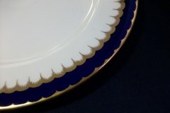 COALPORT SPEARPOINT COBALT 6143  SMOOTH- DINNER PLATE  10  1/4"  ..... http://jaapiesfinechinastore.com