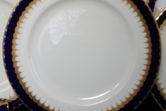 COALPORT SPEARPOINT COBALT 6143 SMOOTH- LUNCH PLATE 9 3/8" & 9 1/2" ..... https://www.jaapiesfinechinastore.com