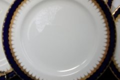 COALPORT SPEARPOINT COBALT 6143 SMOOTH- LUNCH PLATE 9 3/8" & 9 1/2" ..... http://jaapiesfinechinastore.com