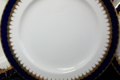 COALPORT SPEARPOINT COBALT 6143 SMOOTH- LUNCH PLATE 9 3/8" & 9 1/2" ..... https://www.jaapiesfinechinastore.com