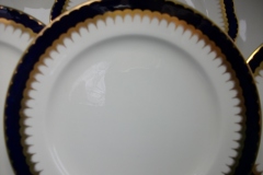 COALPORT SPEARPOINT COBALT 6143 SMOOTH- LUNCH PLATE 9 3/8" & 9 1/2" ..... https://www.jaapiesfinechinastore.com