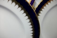 COALPORT SPEARPOINT COBALT 6143 SMOOTH- LUNCH PLATE 9 3/8" & 9 1/2" ..... http://jaapiesfinechinastore.com