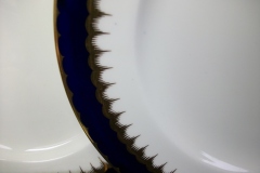 COALPORT SPEARPOINT COBALT 6143 SMOOTH- LUNCH PLATE 9 3/8" & 9 1/2" ..... https://www.jaapiesfinechinastore.com