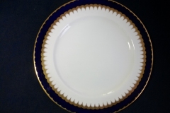 COALPORT SPEARPOINT COBALT 6143 SMOOTH- LUNCH PLATE 9 3/8" & 9 1/2" ..... https://www.jaapiesfinechinastore.com